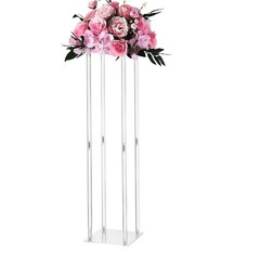 VEVOR 2PCS 31.5inch Tall Wedding Column Flower Stand Display Rack Acrylic Clear