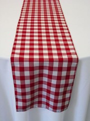 15 Checkered Table Runners 12″x108″ Gingham Buffalo Check Polyester Runner