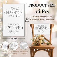 Reserved Seating Cloth Weddings Memorials Family Events Durable Washable Marker