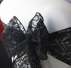 CHAIR COVER BOW SASH TABLE RUNNER WEDDING VENUE EVENT DÉCOR PARTY FLOCK ORGANZA