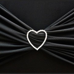 HEART Rhinestones BUCKLES for Chair Sashes Wedding Party Decorations Catering