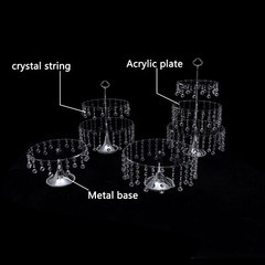4-Piece Detachable Round Cake Stand Set for Desserts and Cupcakes