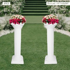 4pcs Roman Column For Wedding Landscaping Pillar Event Decorative Columnar White