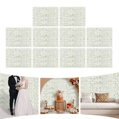 10Pcs Artificial Flower Wall Panel Realistic Flowers Board Wedding Party Decor