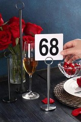 New Star Foodservice 23336 Ring-Clip Table Number Holder/Number White