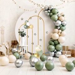 Golden Arch Backdrop Stand Set of 3 (6FT, 5FT, 4FT) Wedding Arched Metal Frame