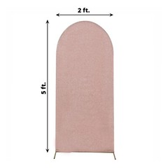 5 ft ROSE GOLD Metallic Fitted Spandex Round Top Arch STAND COVER Party Events