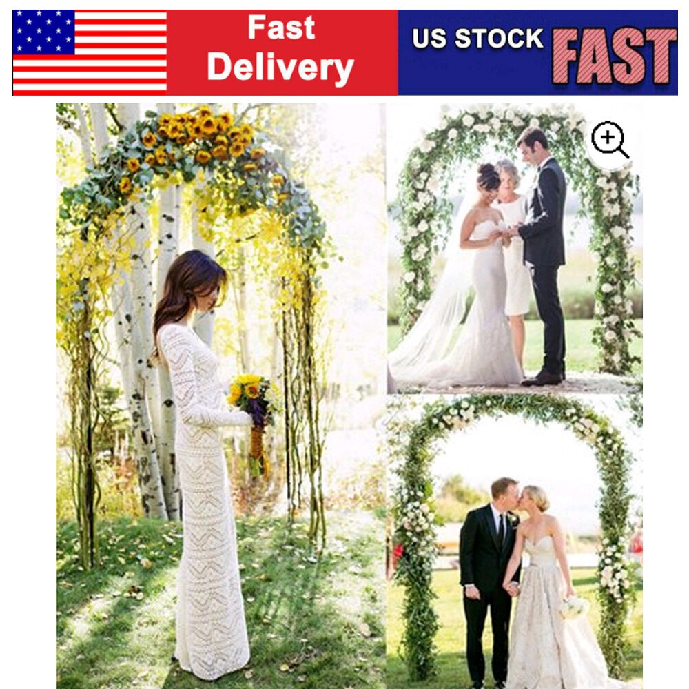 7.9 ft Metal Green Stand Arch Wedding Party Prom Garden Floral Decoration US
