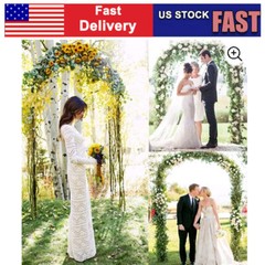 7.9 ft Metal Green Stand Arch Wedding Party Prom Garden Floral Decoration US