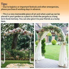 XL Large Rust-proof Wedding Arch Garden Arbor Trellis Archway Curved Vine Flower