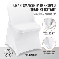 Uimoso 12-150PCS Stretch Spandex Chair Covers for Weddings Parties and Dining