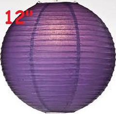 6 Purple 12″ Paper Chinese Lantern Lamp Shade Wedding Party Decoration Supplies