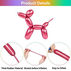 Metallic Multi Long Balloons Premium 260 Twisting Animals Magic Balloons for …