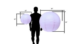 Mudra Crafts 12 Inch Round Chinese Lavender Paper Lanterns Hanging Decor | 10…