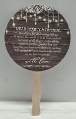 FUMETE 30pc Wedding Fans-leaf style-Warm Words
