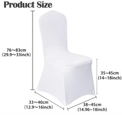 STRETCH SPANDEX FOLDING CHAIR COVERS WHITE Wedding Party DINING in 12 ct & 16 ct