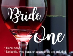 Wedding Table Number Decal Sticker Bottle Jar Glass Frame Sold by Each Number