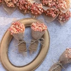20-Piece set Mini Magnet Dried Flowers Bouquet for Rustic Wedding Favors