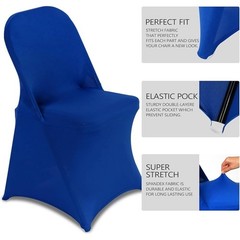 Folding Chair Covers Stretch Spandex Washable Wedding Party Banquet Events New
