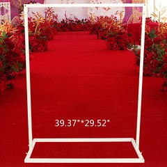1×0.75M Wedding Arch Backdrop Metal Stand Flowers Balloons Frame Party For Decor