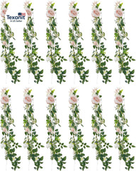 12Pcs Wedding Chair Decorations Aisle Artificial Pew Flowers Hanging Garland, Ar