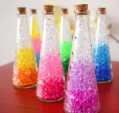 200pcs Orange Acrylic Ice Chips Table Scatter Confetti Floral Arranging Vase DIY