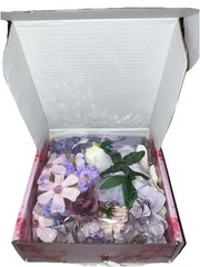 Fake Flower Heads Mini Artificial Purple Faux Dahlia Rose Flowers DIY Home Craft
