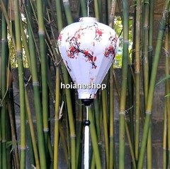 Lot of 16 pcs of 40cm HoiAn silk lanterns with flower printing on fabric
