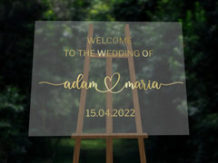 Acrylic 3D Welcome Wedding Horizontal Signage – Style 2