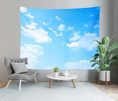 Light Blue Sky Tapestry 176×118 Inch for Bedroom Living Room Decor
