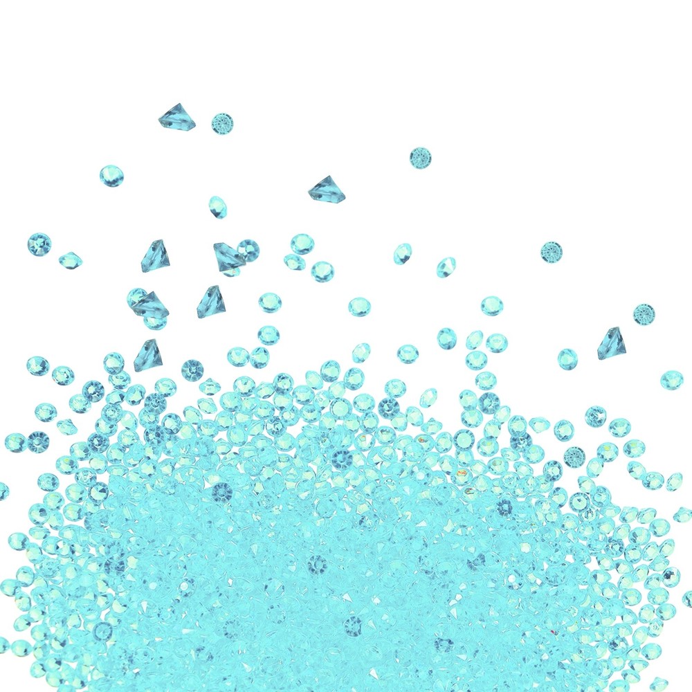 18000-Pack Fake Diamonds Crystal, 4.5mm Mini Clear Acrylic Gems [Light Blue]