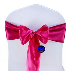 100 MAGENTA Satin Chair Sashes Bows Wedding Party Banquet Events DIY Decoration