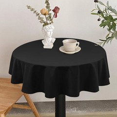 Childom Round Tablecloths, 3 Pack 84 Inch Round Plastic Table Cloths Disposab…