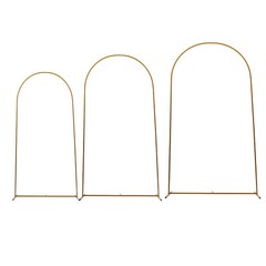 3 Pcs Arch Backdrop Stand Wedding Gold Backdrop Stand For Ceremony Metal Decor