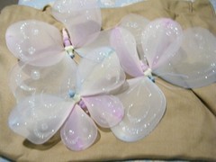 3-PASTEL SPARKLY BUTTERFLIES 22″-17″-14″ PARTY,WEDDINGS-HOME DECOR