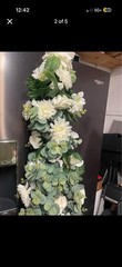 Handmade White & Green Non- Conventional Wedding Arch