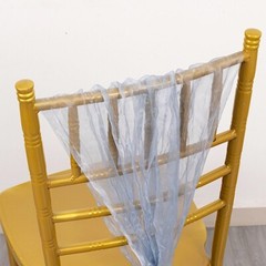 5 Crinkled Sheer Organza CHAIR SASHES Wedding Party Events Decorations Supplies