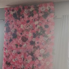 Artificial Floral Flower Wall Backdrop Panel Wedding Decor Pink White Purple