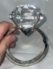Faux “Diamond” Engagement Ring Bridal Party Table Decor Oversized Prop