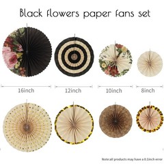 Party Hanging Paper Fans Decoration Set for Wedding Birthday Party Mother’s D…