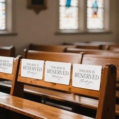 Reserved Seating Cloth Weddings Memorials Family Events Durable Washable Marker