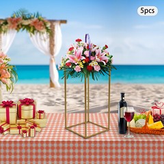 Wedding Flower Stand, Gold Flower Holder, Rectangular Flower Rack