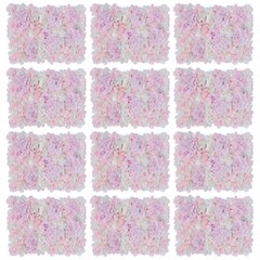 12 pcs Artificial Hydrangea Flower Wall Panel Party Garden Wedding Party Decor