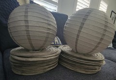 36 total 18 10″ 18 8″ Paper Chinese Lantern Lamps