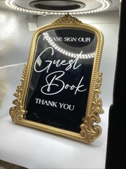 Wedding Guest Book Mirror Sign, Please Sign Our Guest Book Thank You