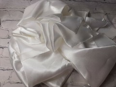 Studio His & Hers White 82″ Wedding Special Occasion Deco Fabric Table Cover