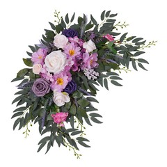Wedding Arch Artificial Flower Panels 2-Pack Purple Pink White Green
