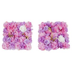 6X Artificial Flower Walls Silk Rose Hydrangea Floral Panels for Wedding 15*15in
