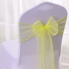 10/20/50pk Organza Chair Sashes Bow Sashes Wedding Banquet Cover Decor Wholesale