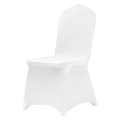 Uimoso 12PCS White Stretch Spandex Folding Chair Covers for Wedding Party Dining